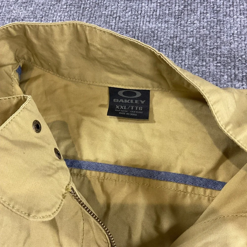 Oakley Mens Mustard Yellow Full Zip Mock Neck Lightweight Jacket XXL RN 96548